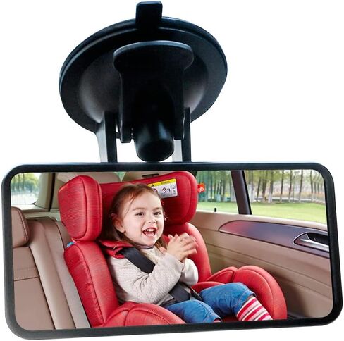 Car Mirror Baby Rear Facing Seat,HD 4.5" 360°Rotatable&Vacuum Suction Cup Mount Baby Car Mirror for Windshield,Dashboard,Ideal Preferred Rear View Mirror for Parents in Kuwait