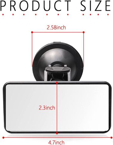 Car Mirror Baby Rear Facing Seat,HD 4.5" 360°Rotatable&Vacuum Suction Cup Mount Baby Car Mirror for Windshield,Dashboard,Ideal Preferred Rear View Mirror for Parents in Kuwait
