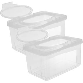 SAFIGLE 2pcs Baby Wipes Box Wipe Holder for Bathroom Diaper Dispensers Wet Wipe Dispenser Toilet Tissue Holder Stand Car Heater Travel Wipes Case Wipe Holder for Diaper Bag Pp Household in Saudi Arabia