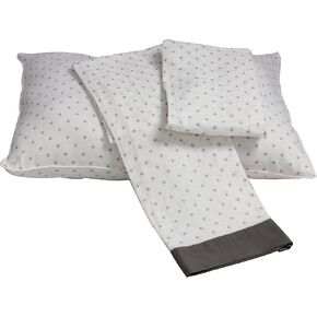 Bacati - Muslin Love Toddler Bedding (3 pc Toddler Bed Sheet Set, Black Plus/Cross) in Kuwait