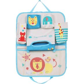 Cartoon Car Seat Back Organizers Large Capacity Car Seat Storage Bag Multifunctional Hanging Organizer Backseat Tissue Phone Water Bottle Storage Box Chair Back Stroller Hanging Bag Organizer Holder in Kuwait