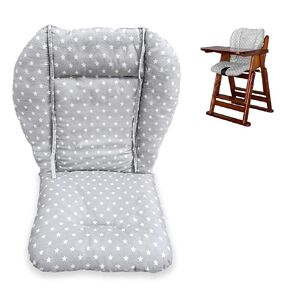 High Chair Cushion, Large Thickening Baby High Chair Seat Cushion Liner Mat Pad Cover Breathable (Fashion Gray)