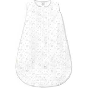 كيس نوم من قطن الموسلين من SwaddleDesigns، بطانية يمكن ارتداؤها للأطفال للجنسين، حقيبة نوم انتقالية، زرافة للأم والطفل، أصفر، صغير، 0-6 أشهر in Kuwait