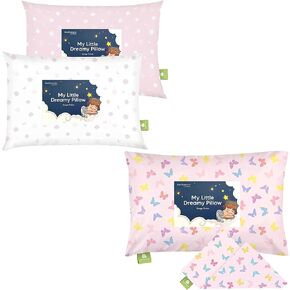 كيس وسادة للأطفال الصغار من KeaBabies مكون من قطعتين وغطاء وسادة للأطفال مقاس 13 × 18 - وسائد أطفال من القطن العضوي الناعم للنوم - كيس وسادة للأطفال الصغار عضوي للصبي والأطفال - وسادة صغيرة مقاس 13 × 18 للأطفال in Kuwait