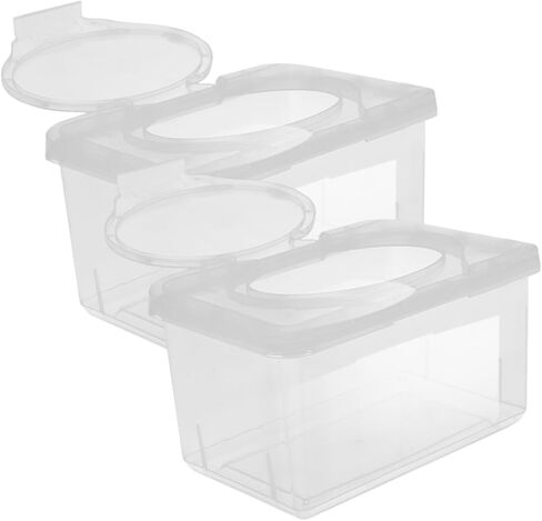 SAFIGLE 2pcs Baby Wipes Box Wipe Holder for Bathroom Diaper Dispensers Wet Wipe Dispenser Toilet Tissue Holder Stand Car Heater Travel Wipes Case Wipe Holder for Diaper Bag Pp Household in Saudi Arabia