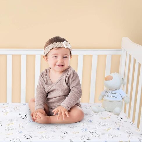 PHF 100% Cotton Bassinet Sheets 2 Pack, Soft Breathable Comfortable Cradle for Baby Boys Girls, Premium Fits Various Mattress Pad, Woodland Animals in Saudi Arabia