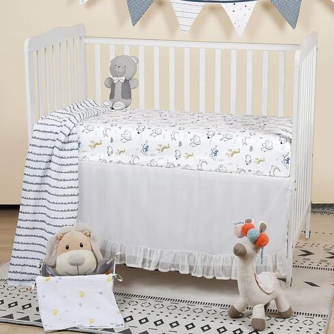PHF 100% Cotton Bassinet Sheets 2 Pack, Soft Breathable Comfortable Cradle for Baby Boys Girls, Premium Fits Various Mattress Pad, Woodland Animals in Saudi Arabia