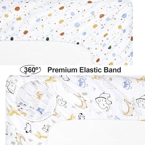 PHF 100% Cotton Bassinet Sheets 2 Pack, Soft Breathable Comfortable Cradle for Baby Boys Girls, Premium Fits Various Mattress Pad, Woodland Animals in Saudi Arabia
