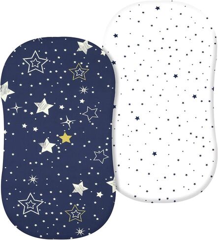 PHF 100% Cotton Bassinet Sheets 2 Pack, Soft Breathable Comfortable Cradle for Baby Boys Girls, Premium Fits Various Mattress Pad, Woodland Animals in Saudi Arabia