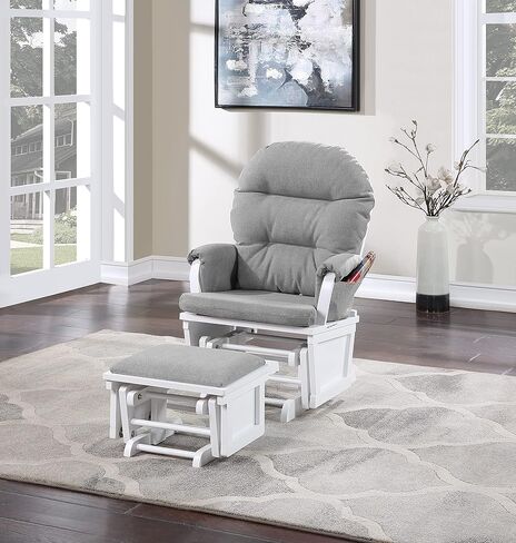 Suite Bebe Madison Glider & Ottoman, White/Oyster in Kuwait