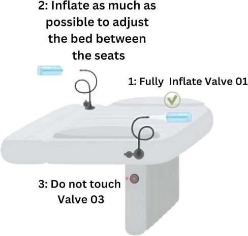 سرير طائرة قابل للنفخ للاطفال والرضع والرضع - سرير سفر للاطفال الصغار مع مضخة يدوية من اي سي اتش زد اي دي in Kuwait