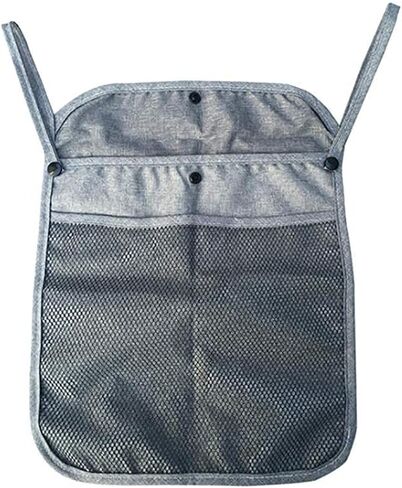 منظم حقيبة عربة الأطفال باللون الأسود مع جيبين للتخزين وجيب شبكي أمامي لقماش الزجاجات وحفاضات الأطفال in Kuwait