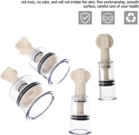 Ciieeo 4pcs Nipple Suction Cups Nipple Corrector Sucker for Inverted Nipple Puller or Extender Nipple Enhancer Suckers for Girls Pregnant Woman Breastfeeding Different Sizes in Saudi Arabia