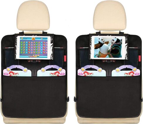 Kaiphy Car Backseat Organizer - Car Seat Protector - 2 Pack - Premium Quality Car Kick Mats Car Seat Organizer with 10" Tablet Holder - Extra Large Pocket-ECO Friendly Waterproof material- Sturdy Top in Saudi Arabia