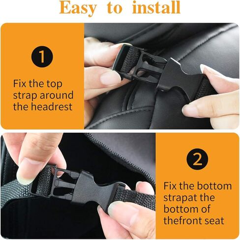 Kaiphy Car Backseat Organizer - Car Seat Protector - 2 Pack - Premium Quality Car Kick Mats Car Seat Organizer with 10" Tablet Holder - Extra Large Pocket-ECO Friendly Waterproof material- Sturdy Top in Saudi Arabia