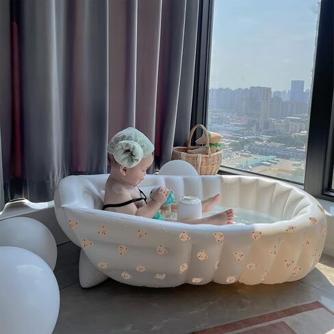 OUNONA Inflatable Baby Bathtub Toddler Bathtub Kid Infant Newborn Inflatable Foldable Shower Pool for Travel in Saudi Arabia