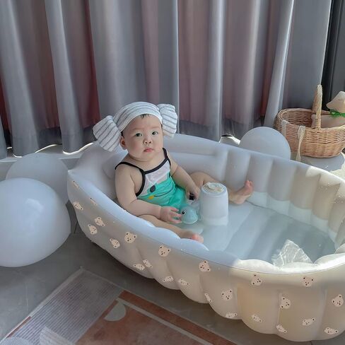 OUNONA Inflatable Baby Bathtub Toddler Bathtub Kid Infant Newborn Inflatable Foldable Shower Pool for Travel in Saudi Arabia
