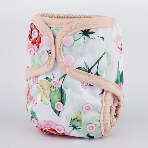 3 Newborn Baby Diaper Nappy Covers 8lbs-10lbs For Girls (Floral Bloom Rabbit Pack) in Saudi Arabia