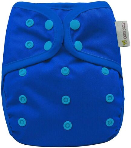 OsoCozy Economy Prefold Diaper Package - 3 Dz. Infant 4x8x4 Unbleached Better-Fit 100% Cotton Prefold Diapers (6-16 lbs) & 4 One-Size Diaper Covers (1 Feather, 1 Critter, 1 Blueberry, 1 Dragon) in Saudi Arabia