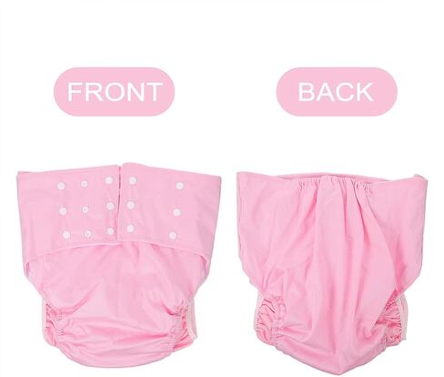 EXCEART 2Pcs Adult Nappy Reusable Adult Diaper Washable Cloth Diaper Anti- Leakage Adult Diapers for Elderly Incontinence Women Men 1 Count (Pack of 1) in Saudi Arabia