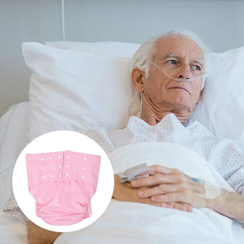 EXCEART 2Pcs Adult Nappy Reusable Adult Diaper Washable Cloth Diaper Anti- Leakage Adult Diapers for Elderly Incontinence Women Men 1 Count (Pack of 1) in Saudi Arabia