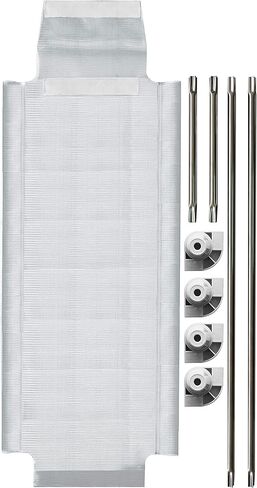 Acrimet Premium Stackable Nap Cot (Stainless Steel Tubes) (White Cot - White Feet) (1 Unit) in Saudi Arabia