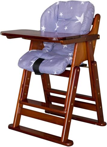 High Chair Pad, Exquisite and Beautiful Baby/highchair/seat Cushion Pad，Comfortable and Soft, Suitable for The High Chair and Stroller in The Picture(Blue Background Stars Pattern) in Saudi Arabia