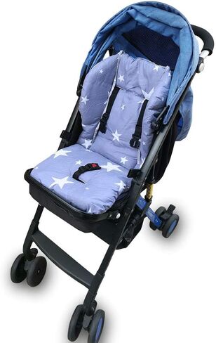 High Chair Pad, Exquisite and Beautiful Baby/highchair/seat Cushion Pad，Comfortable and Soft, Suitable for The High Chair and Stroller in The Picture(Blue Background Stars Pattern) in Saudi Arabia
