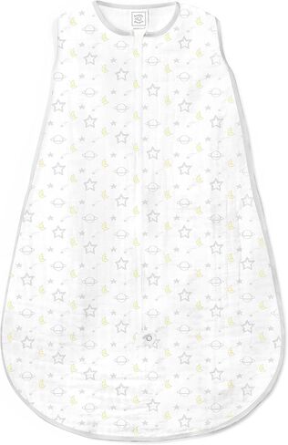 كيس نوم من قطن الموسلين من SwaddleDesigns، بطانية يمكن ارتداؤها للأطفال للجنسين، حقيبة نوم انتقالية، زرافة للأم والطفل، أصفر، صغير، 0-6 أشهر in Kuwait