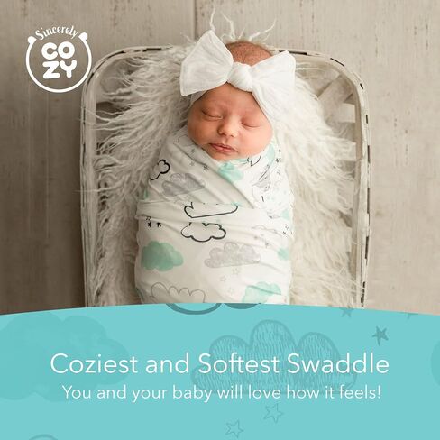 Luxury Rayon from Bamboo Headband & Baby Swaddle for Newborns 0-3 Months, Rose Petal Love Newborn Swaddle Blanket for Baby Girls, Hypoallergenic, Breathable & Buttery Soft in Saudi Arabia
