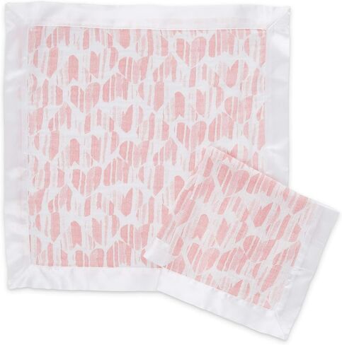 aden + anais Essentials Issie Security Blankets, Super Soft 100% Cotton Muslin, 2 Pack, Blushing Bunnies in Saudi Arabia