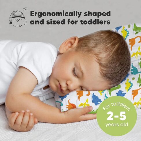 KeaBabies Toddler Pillow with Pillowcase and Toddler Pillowcase for 13X18 Pillow - 13X18 Soft Organic Cotton Toddler Pillows for Sleeping - Organic Toddler Pillow Case for Boy, Kids in Saudi Arabia