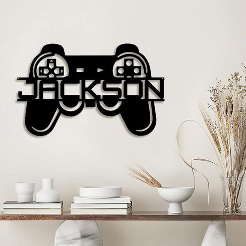 Custom Game Sign with Name Personalized Name Gamepad LED Neon Lights Video Game Controller Light Sign for Game Room Decor ,Boy Room Teen Room Kids Room Playroom Bedroom Decoration (game sign-4) in Kuwait