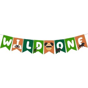 Mickey Safari Wild One Banner, Mickey Safari Baby Shower Party Decorations, Wild one Banner, Baby Shower Decorations for Baby Boy Girl. in Saudi Arabia
