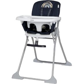 Cosco Simple Fold Adjustable High Chair, Folds Flat and Stands on its own, Making it Easy to Store or take on The go, Organic Waves
