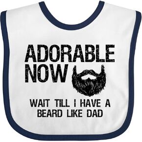 inktastic Adorable Now.Wait Till I Have a Beard Like Dad Baby Bib in Saudi Arabia