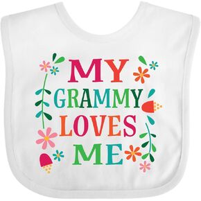 inktastic My Grammy Loves Me Girls Apparel Baby Bib