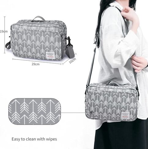 GOGOSO Baby Non-Slip Stroller Organizer Bag for Diapers with Insulated Pocket, Stroller Hooks and Adjustable Strap,Universal Fit Most Strollers in Saudi Arabia