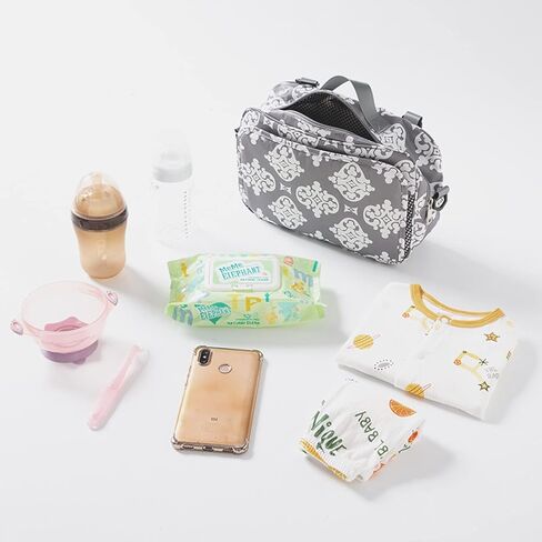 GOGOSO Baby Non-Slip Stroller Organizer Bag for Diapers with Insulated Pocket, Stroller Hooks and Adjustable Strap,Universal Fit Most Strollers in Kuwait