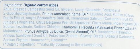 Natracare Organic Cotton Baby Wipes With Essential Oils of Chamomile, Apricot and Sweet Almond Oil (1 Pack, 50 Wipes Total) in Saudi Arabia