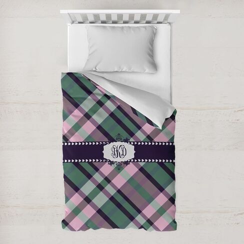 RNK Shops Plaid with Pop Duvet Cover - Twin (Personalized) in Saudi Arabia