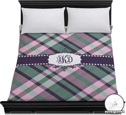 RNK Shops Plaid with Pop Duvet Cover - Twin (Personalized) in Saudi Arabia