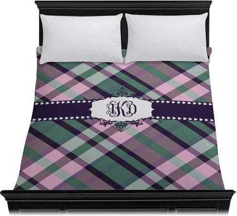 RNK Shops Plaid with Pop Duvet Cover - Twin (Personalized) in Saudi Arabia