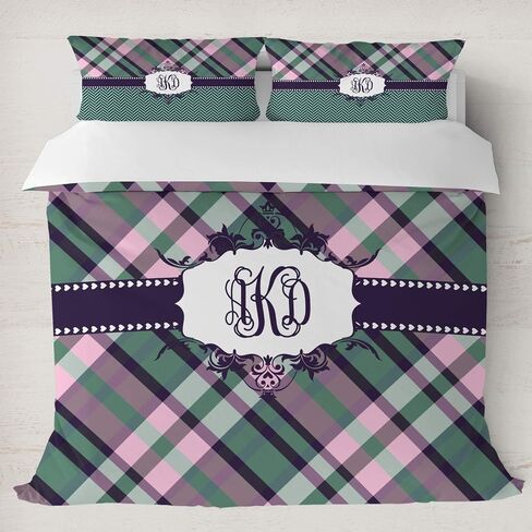 RNK Shops Plaid with Pop Duvet Cover - Twin (Personalized) in Saudi Arabia