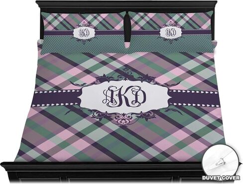 RNK Shops Plaid with Pop Duvet Cover - Twin (Personalized) in Saudi Arabia