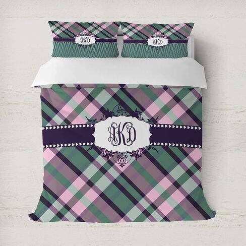 RNK Shops Plaid with Pop Duvet Cover - Twin (Personalized) in Saudi Arabia