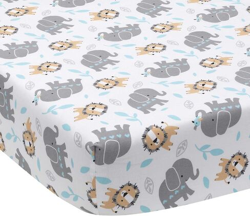 Bedtime Originals Jungle Fun 3-Piece Crib Bedding Set, Blue/Gray(Pack of 1) in Saudi Arabia