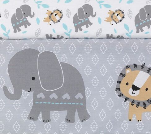 Bedtime Originals Jungle Fun 3-Piece Crib Bedding Set, Blue/Gray(Pack of 1) in Saudi Arabia