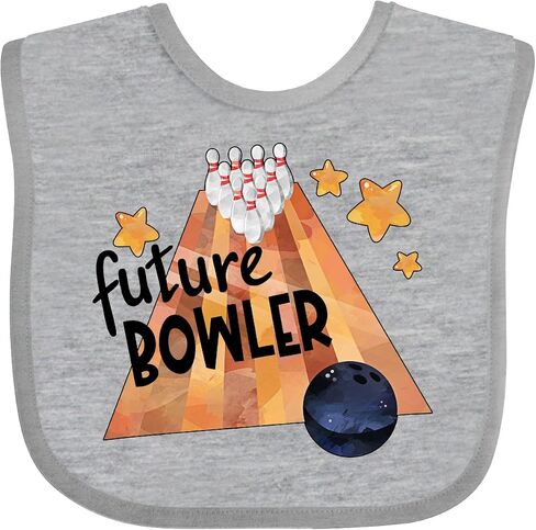Future Bowler Bowling Ball and Pins Baby Bib in Kuwait
