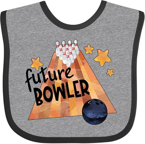 Future Bowler Bowling Ball and Pins Baby Bib in Kuwait